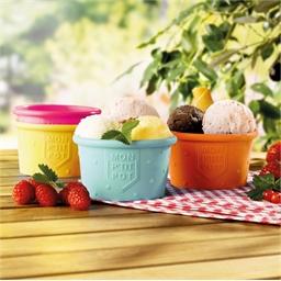 4 pots à glace silicone